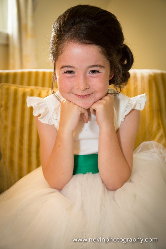 Flower-girl waiting to depart The Shelbourne Hotel