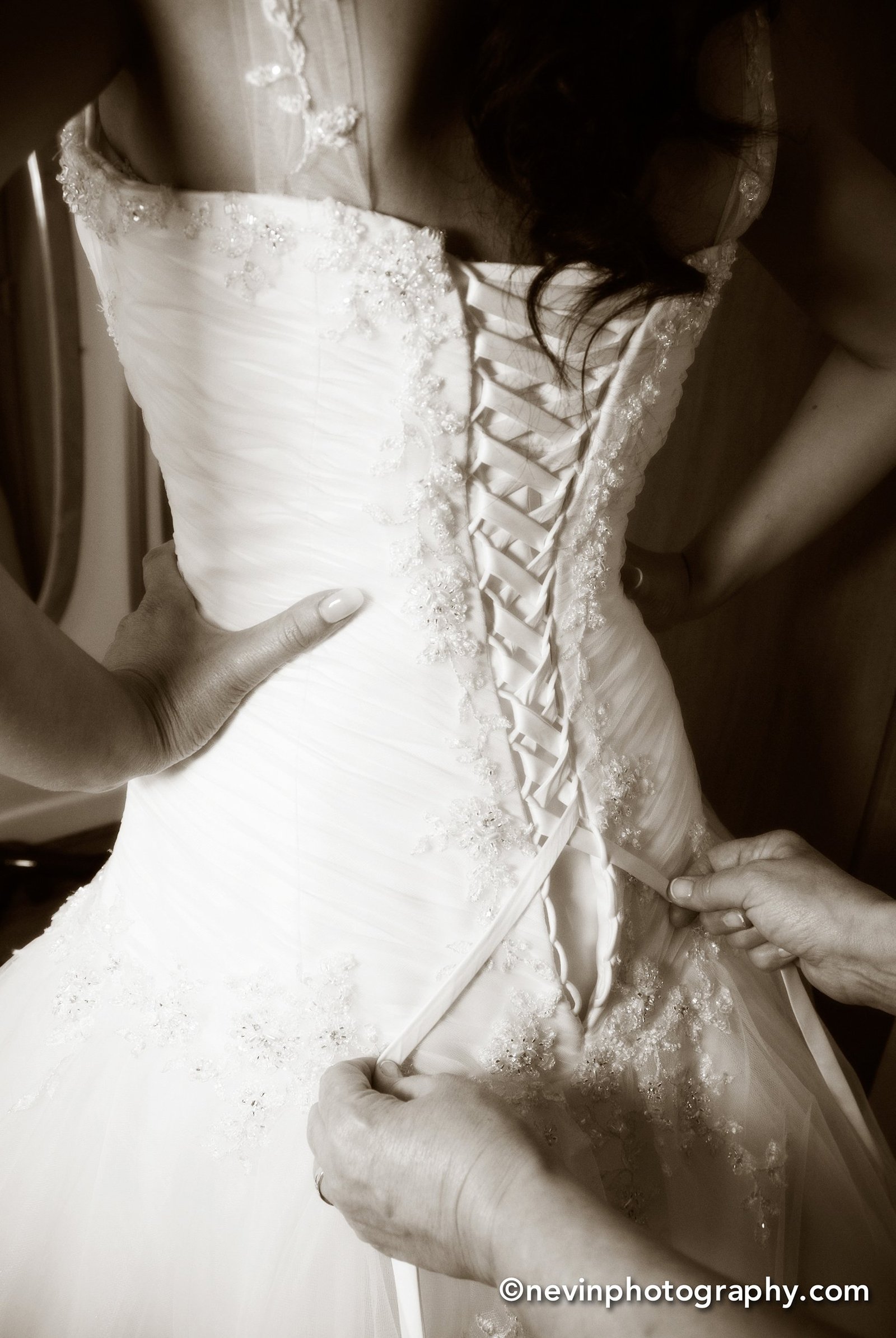 Back of wedding dress